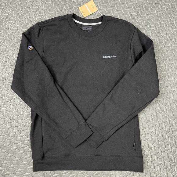 Patagonia Crew Sweater Sz Medium Mens Sz L Womens Fitz Roy Icon Uprisal Black